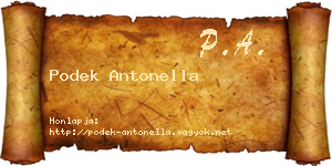 Podek Antonella névjegykártya